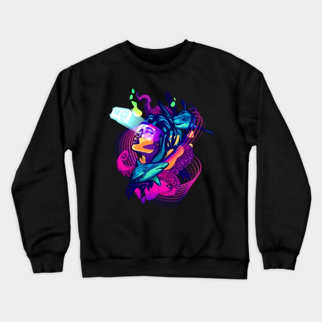 absorbed into the metaverse Crewneck Sweatshirt by Lio Does Things